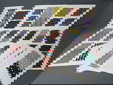 Over 100 Vintage Medium Swatch Cards - B