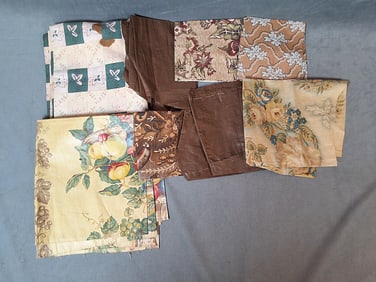 8 Pieces of 19th Century Cotton Scraps