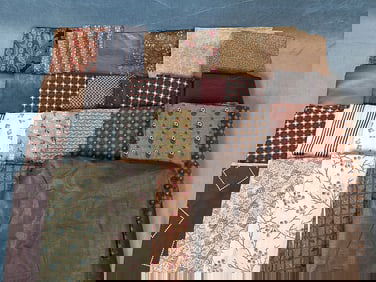 Antique 19th Century Brown Fabric - 7lbs