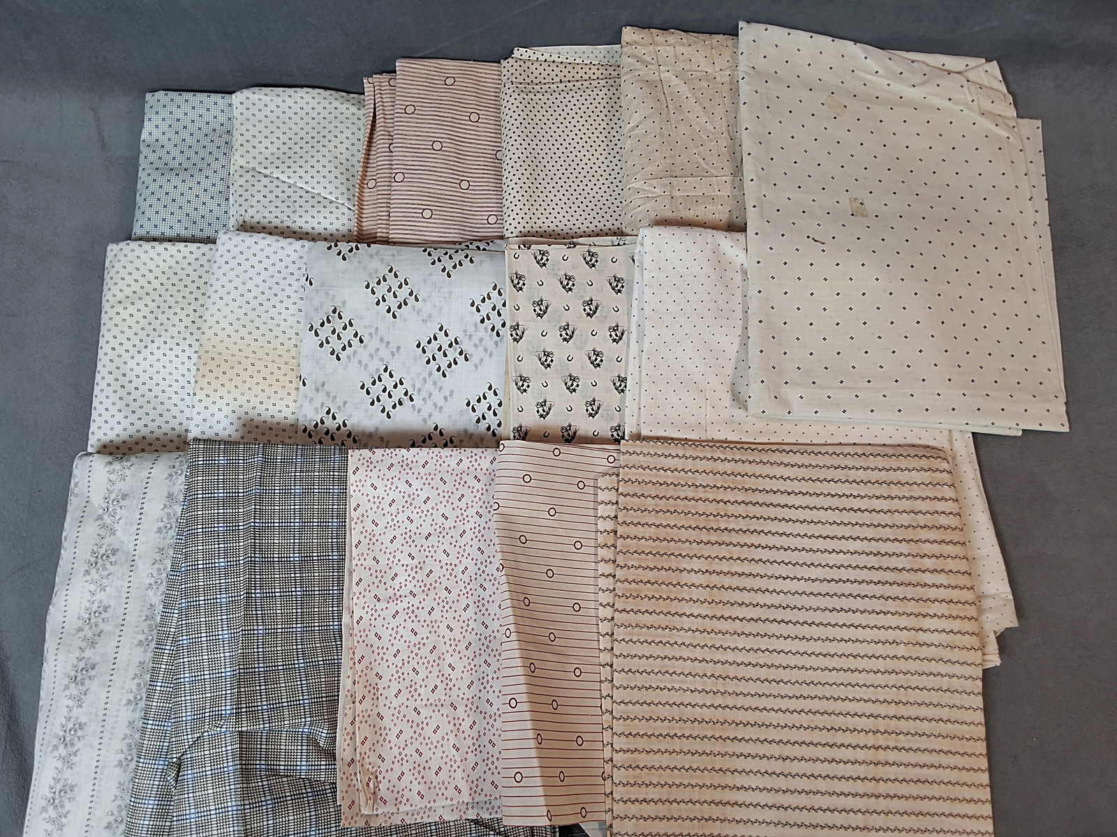 Antique 19th Century Shirting Fabric - 4 Lbs (1 of 7)