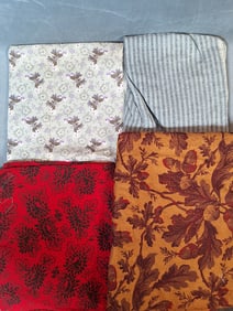 Antique 19th Century Cotton Flannel Fabric - 2 Lbs