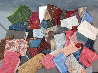 Antique 19th Century Cotton Scraps - 5 Lbs