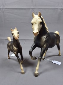 Breyer Running Mare and Foal Matte Black