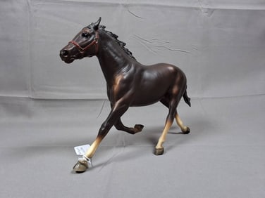Breyer Dark Bay Pacer #46 with Blue Ribbon