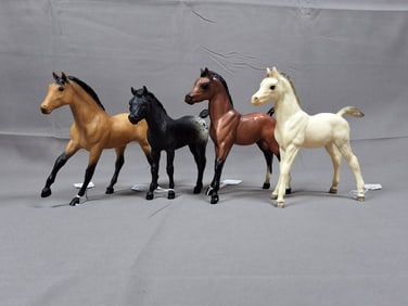 4 Breyer Traditional Foals including a SR Sears Wish Book Stock Horse