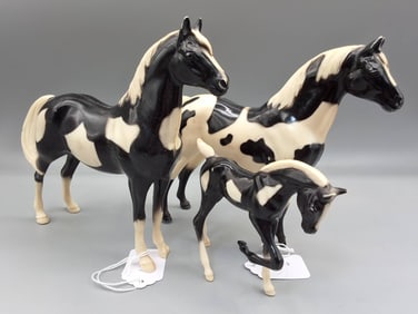 Hartland 6 inch Morgan Horse Family - Pinto Stallion, Mare & Foal
