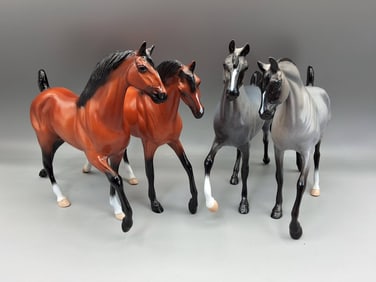 4 Hartland 7 inch Tennessee Walking Horses - Bay & Blue Roan
