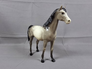 Breyer #38 Speck Glossy Grey Blanket with Bald Face and Black Mane 1960-1962