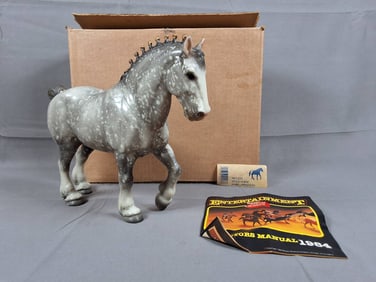 Breyer #82 Clydedale Glossy Stallion Dapple Grey