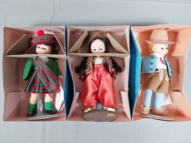 Madame Alexander Dolls Scotland 596, Aleria 528, Austria Boy 533