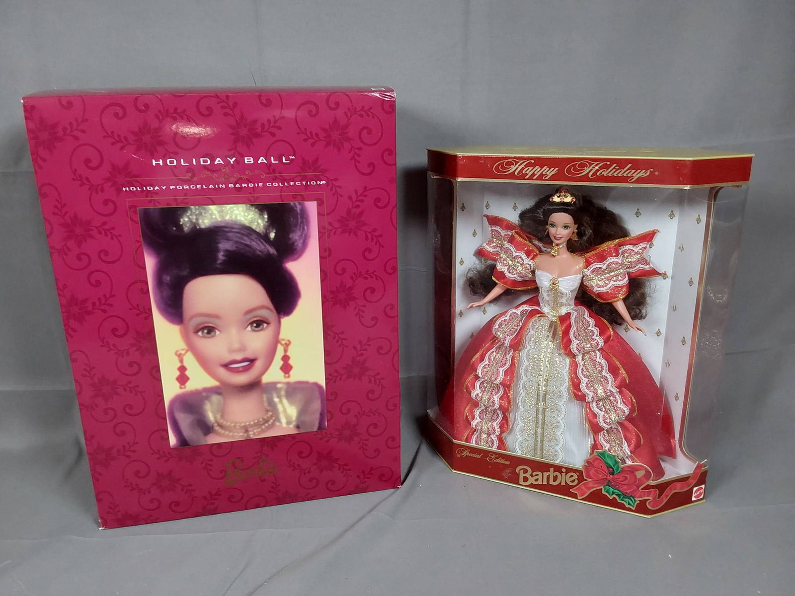 1997 Holiday Ball Barbie Doll Model 29192 and Happy Holidays Barbie Special Edition (1 of 12)
