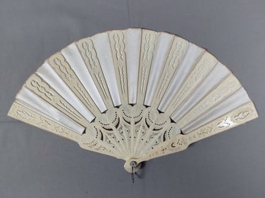 Antique Silk Folding Fan