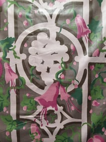 Vintage Fabric - Morning Glories and Fences