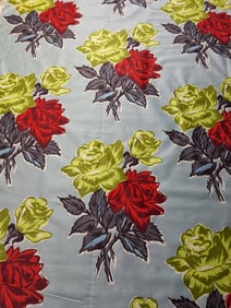 A Waverly Bonded Fabric - Coude Rose - Sky Blue