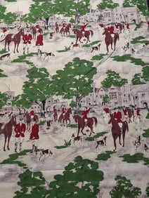 Vintage Fabric - English Hunting Scene