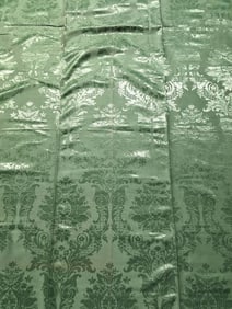 Vintage Fabric - Green Brocade