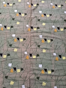 Vintage Cotton Fabric - Rectangles Galore