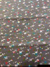 Vintage Cotton Fabric - Floral Design