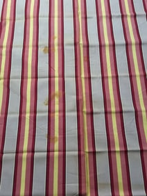 Vintage Cotton Fabric - Taupe Stripes