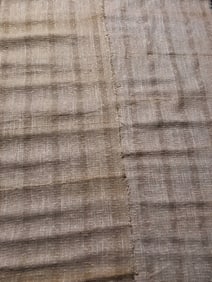Vintage Linen Fabric - Ecru Stripes