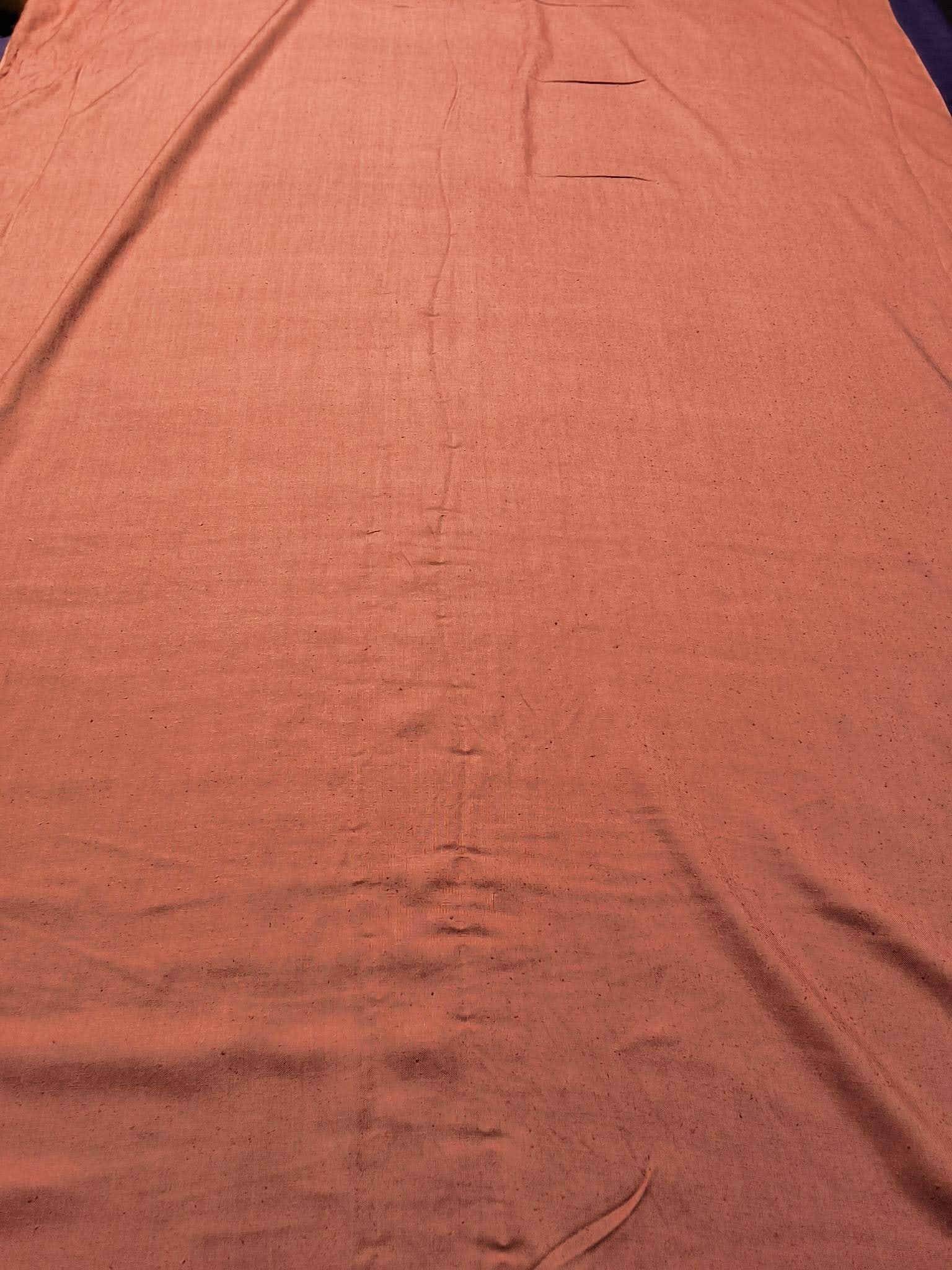 Vintage Fabric - Dusty Raspberry: Vintage fabric consisting of two pieces measuring 44"x292" and 44"x77". The fabric is a slightly textured dusty raspberry color. It is in good condition with no marks or stains. Suitable for various s
