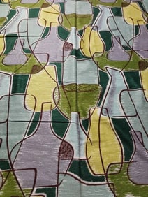 Vintage Cotton Fabric - Vase Pattern