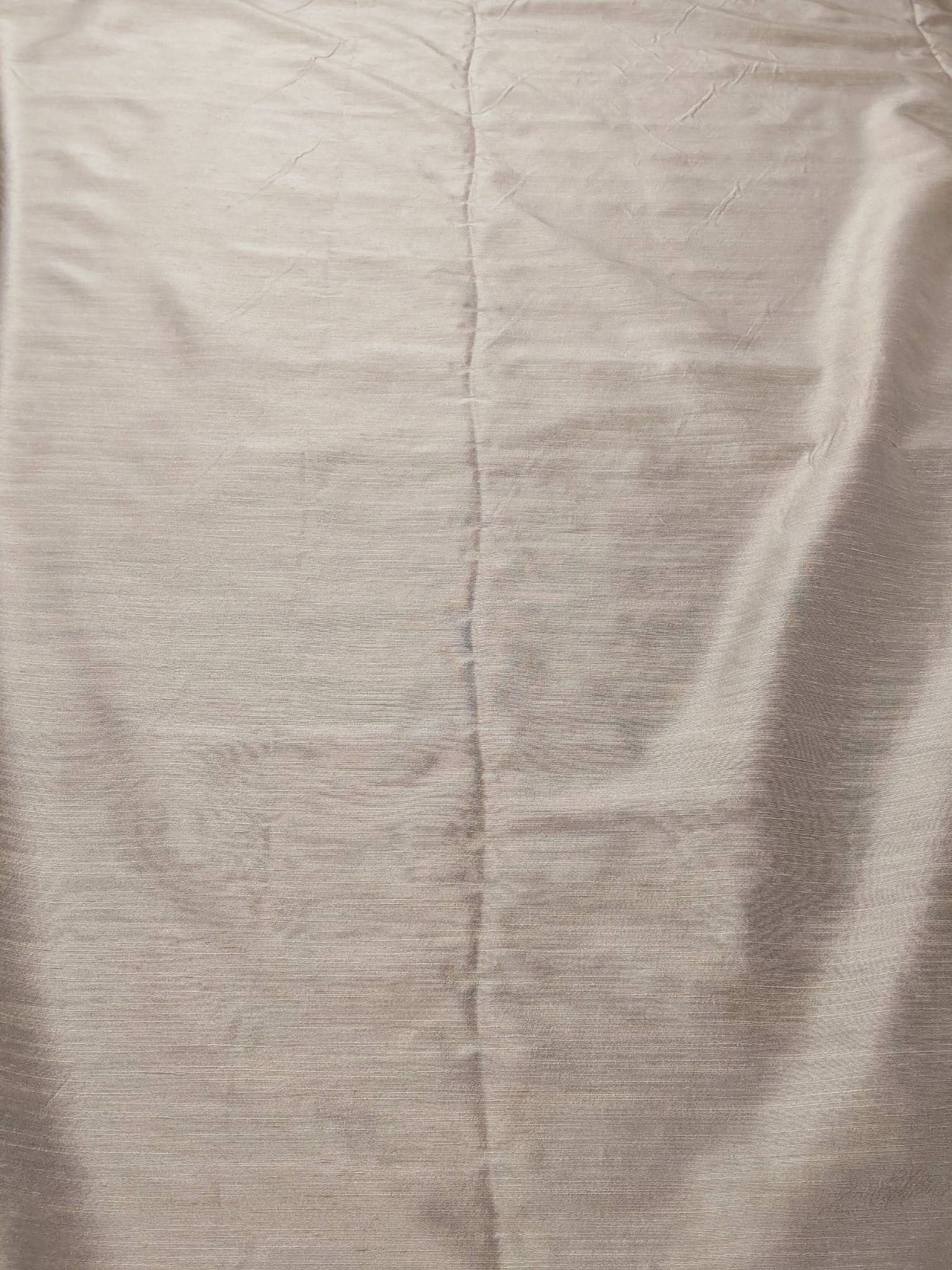 Vintage Fabric - Champagne: Vintage fabric measuring 47.5"x193". This champagne colored fabric features a slight sheen and a slightly textured surface. It is in good condition without any tears, stains, or discoloration, making 