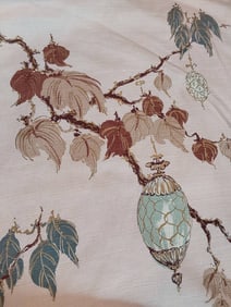 Vintage Barkcloth Fabric - Floral and Botanical Motifs