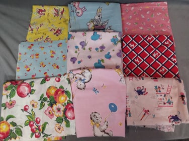 Vintage Cotton Fabric - Childrens Novelty