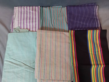 Vintage Cotton Fabric - Striped