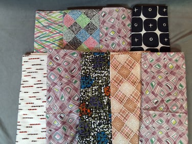 Vintage Cotton Fabric - Geometric and Abstract Designs
