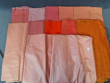 Collection of Fabric in Peachy Hues