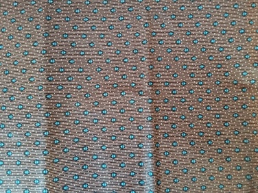 Vintage Cotton Fabric - Blue Acorns