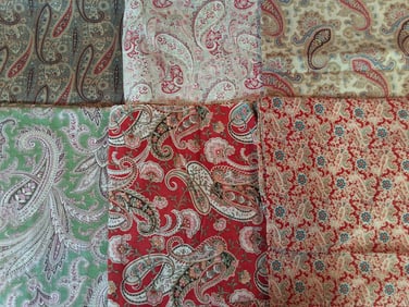 Antique Cotton Fabric - Paisleys
