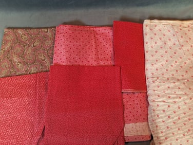 Antique Cotton Fabric - Floral, Geometric, and Paisley Patterns