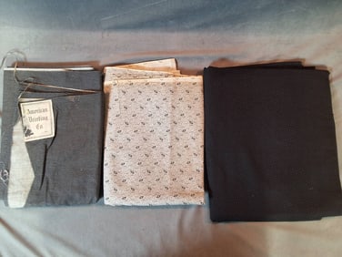 Antique Cotton Fabric - Polka Dots and Diamonds