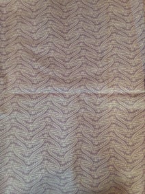 Antique Cotton Fabric - Lavender and White