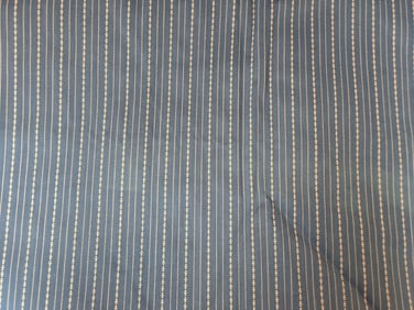 Antique Cotton Fabric Blue - Blue with White Dotted Stripe