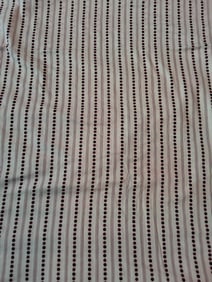 Antique Cotton Fabric - Cranberry and Brown Polka Dots