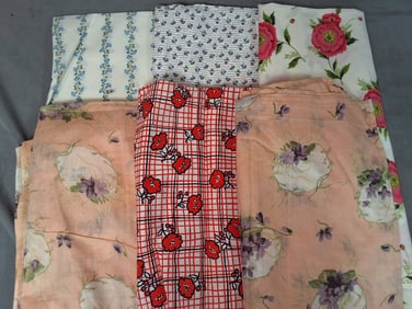 Vintage Cotton Fabric - Florals