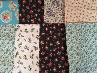 Vintage Cotton Fabric - Florals