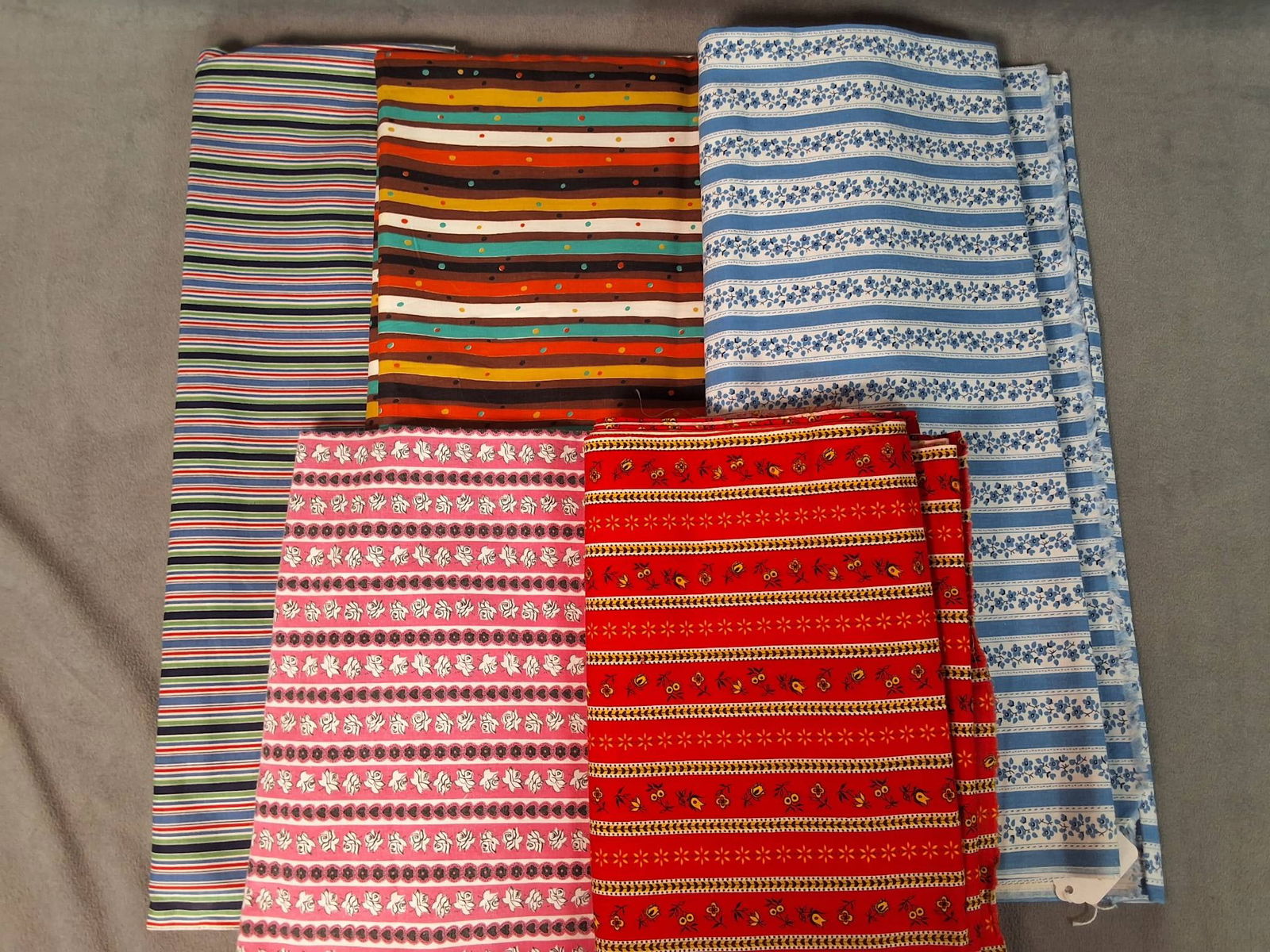 Vintage Cotton Fabric  -  Striped Patterns (1 of 7)
