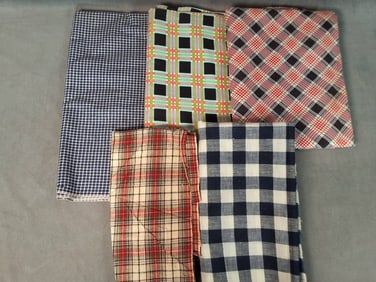 Vintage Cotton Fabric - Plaid and Gingham
