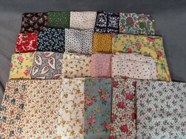 Vintage Cotton Fabric - Florals 10 lbs