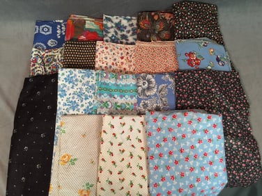 Vintage Cotton Fabric - Florals 10lbs