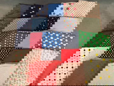 Vintage Cotton Fabric - Polka Dots 10 lbs
