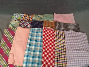 Vintage Cotton Fabric - Plaids 10 lbs