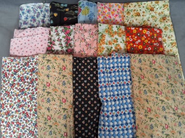 Vintage Cotton Fabric - Florals 10 lbs