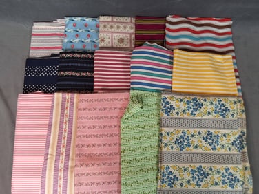 Vintage Cotton Fabric - Stripes 10 lbs