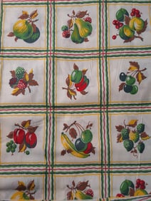 Vintage Cotton Fabric - Fruits